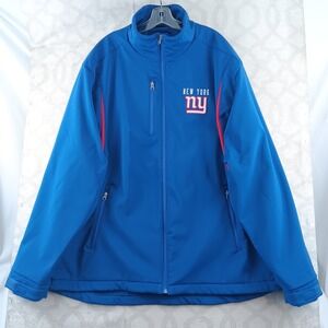 NFL New York Giants Jacket 3XL Mens Full Zip Lightweight Coat Blue